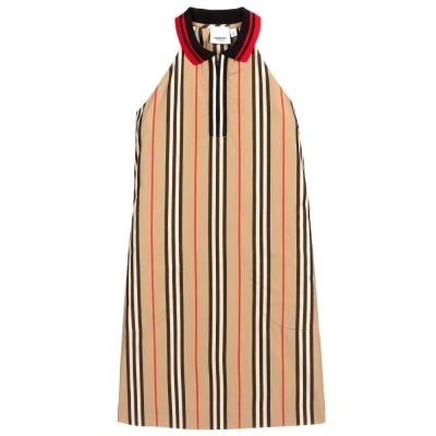 Burberry Girls Teen Beige Icon Stripe Dress