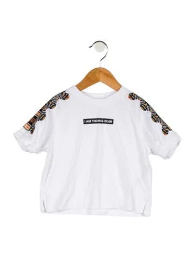 Pre-owned Burberry Babies' Girls' Thomas Bear T-shirt In White