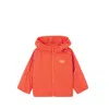 BURBERRY BURBERRY GIRLS VERMILION RED ADDISON HORSEFERRY HOODED JACKET