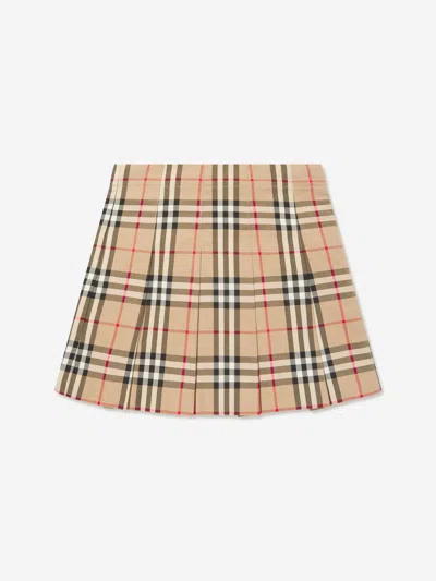 Burberry Kids' Girls Vintage Check Gabrielle Skirt In Beige