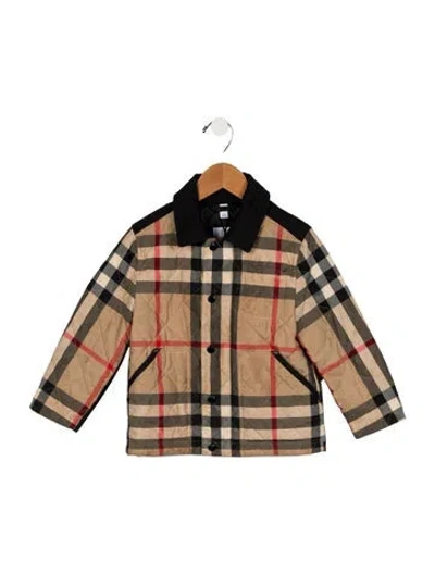 Pre-owned Burberry Babies' Girls' Vintage Check Jacket In Neutral