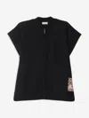 Burberry Girls Wool Ekd Cape In Black
