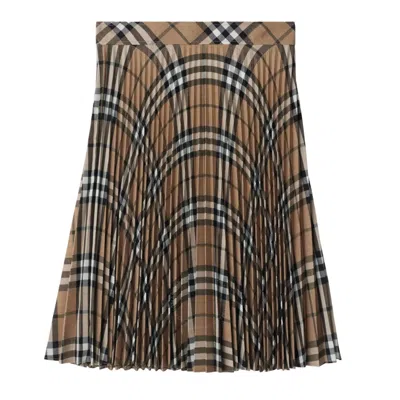 BURBERRY BURBERRY GIU CHECKED WOOL SKIRT