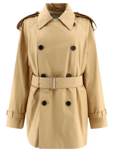 Burberry Loose Belt Double-breasted Trench In Beige