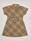 Burberry Giulietta Dress Dress In Check Beige