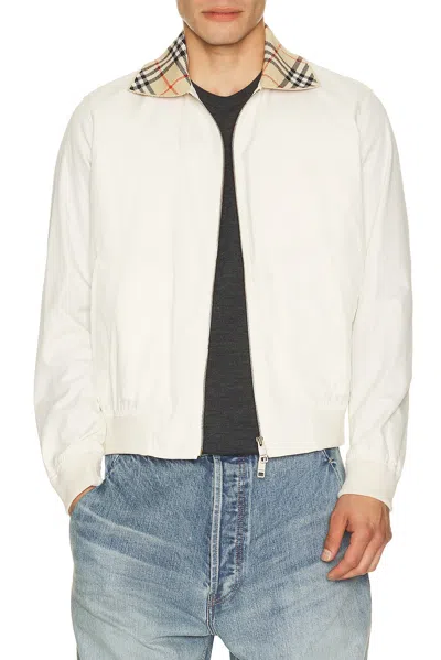 Burberry Glenfields Bomber In White