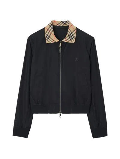 Burberry Glenfields Bomberjacke Aus Gabardine In Blue
