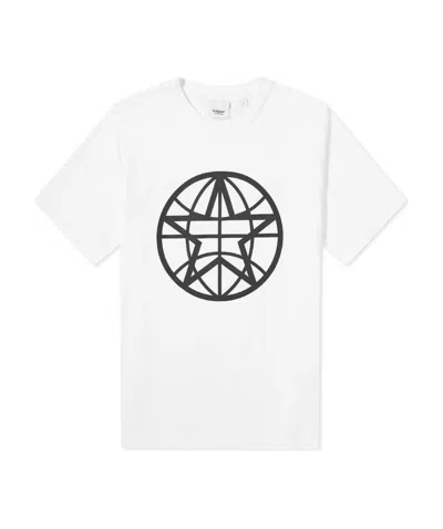 Burberry Globe Graphic Oversized T-shirt In Black