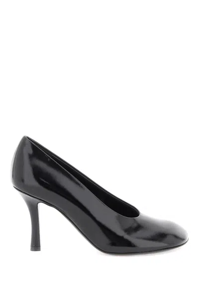 BURBERRY GLOSSY LEATHER BABY PUMPS