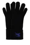 Burberry Black Cashmere Blend Gloves In Black