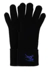 Burberry Black Cashmere Blend Gloves In Black