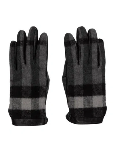 Pre-owned Burberry Gloves In Black/grey