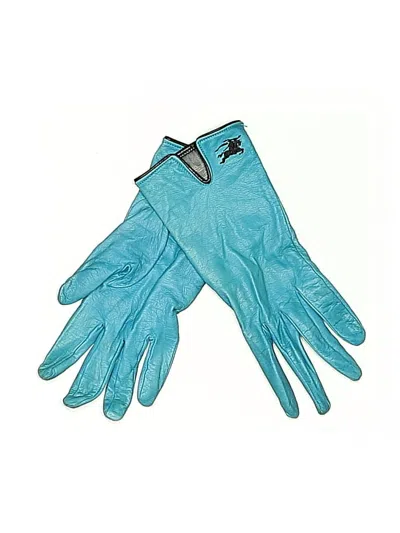 Pre-owned Burberry Gloves In Blue