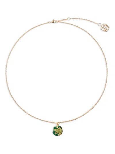 Burberry Frog-charm Chain Necklace In Gold