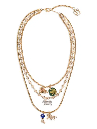 Burberry Triple-layer Charm Necklace In Gold