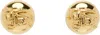 Burberry Gold Ekd Sphere Stud Earrings In Gold