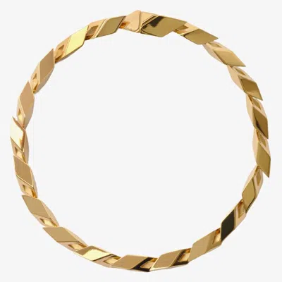 Burberry Gold Hollow Cuban-link Bracelet