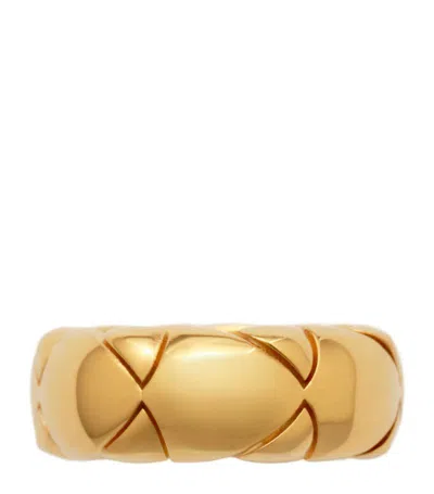 Burberry Gold-plated Sterling Silver Shield Ring