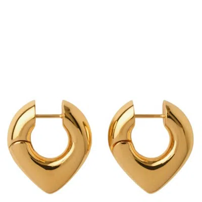 Burberry Gold Plated Thorn Hoop Earrings In Pink