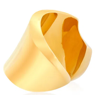 Burberry Gold Shield Curve Ring