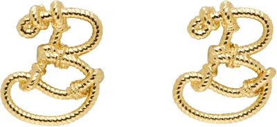 Burberry Gold Small Nautical Knot Stud Earrings