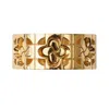 Burberry Gold-plated Rose Monogram Ring In Multi