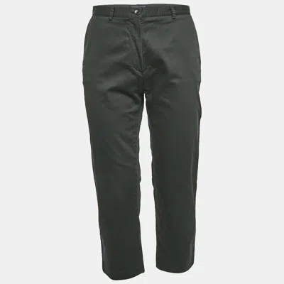 Pre-owned Burberry Golf Black Cotton Capris Trousers M