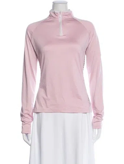 Pre-owned Burberry Golf Long Sleeve Polo In Pink