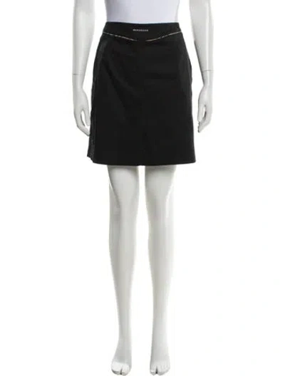 Pre-owned Burberry Golf Mini Skirt In Black