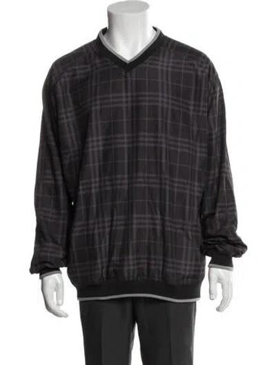 Pre-owned Burberry Golf Plaid Print Jacket In Gray