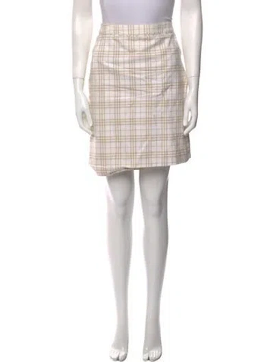 Pre-owned Burberry Golf Plaid Print Knee-length Shorts In Neutral