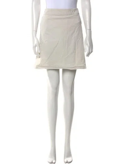 Pre-owned Burberry Golf Pleated Accents Mini Skirt In Neutral