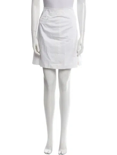 Pre-owned Burberry Golf Pleated Accents Mini Skirt In White