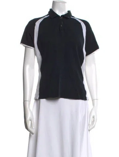 Pre-owned Burberry Golf Short Sleeve Polo In Black