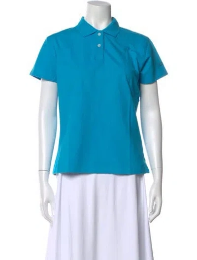 Pre-owned Burberry Golf Short Sleeve Polo In Blue
