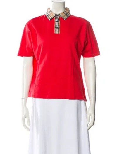 Pre-owned Burberry Golf Short Sleeve Polo In Blue
