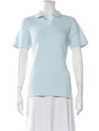 Pre-owned Burberry Golf Short Sleeve Polo In Blue