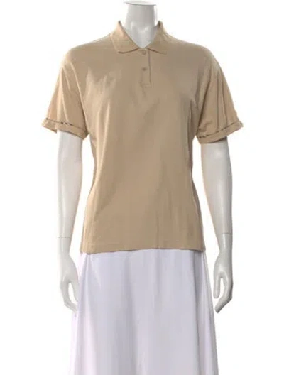 Pre-owned Burberry Golf Short Sleeve Polo In Neutral