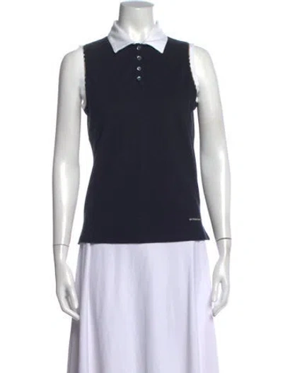 Pre-owned Burberry Golf Sleeveless Polo In Black