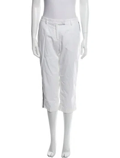 Pre-owned Burberry Golf Straight Leg Pants In White