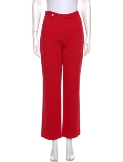 Pre-owned Burberry Golf Wide Leg Pants In Red