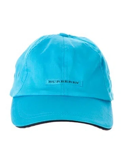 Pre-owned Burberry Golf Women's Cotton Cap In Blue