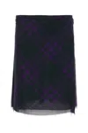 Burberry Check Print Kilt With Belted Detail In Royalipcheck