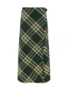 Burberry Maxi Kilt With Check Pattern