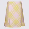 BURBERRY BURBERRY PINK AND YELLOW COTTON SKIRT