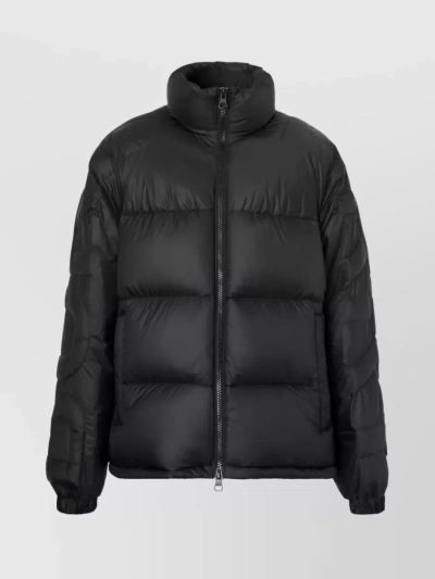 Burberry Goose Down Quilted Jacket In Black