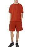 Burberry Gothic Logo Embroidered Shorts In Orange