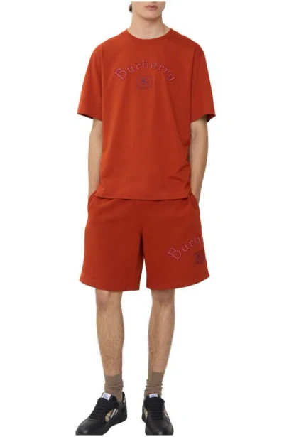 BURBERRY BURBERRY GOTHIC LOGO COTTON SHORTS