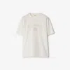 Burberry Gothic Logo Cotton T-shirt In White
