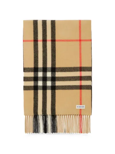 Burberry Gradient Check Cashmere Scarf In Brown